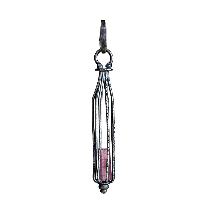 Pink Tourmaline And Ruby - Charms And Chain Sold Separately