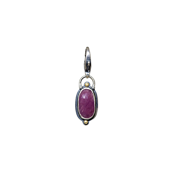 Ruby Charm - Sterling Silver + 18k Gold