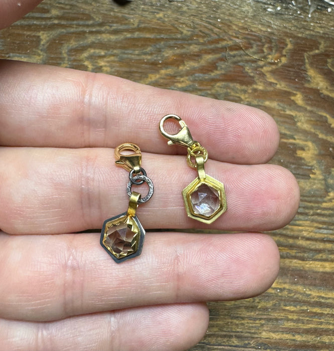 Montana Sapphire geocut charms