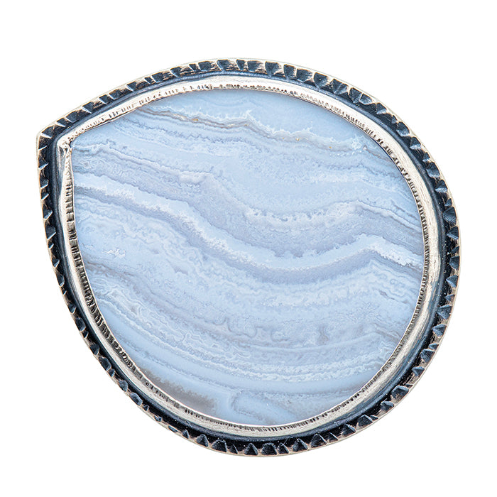 Blue Lace Agate Ring - size 9